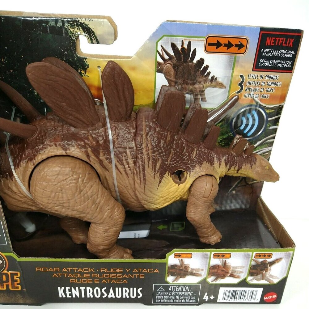 Jurassic World Camp Cretaceous Kentrosaurus Roar Attack Figure with Sound Mattel - Picture 3 of 8